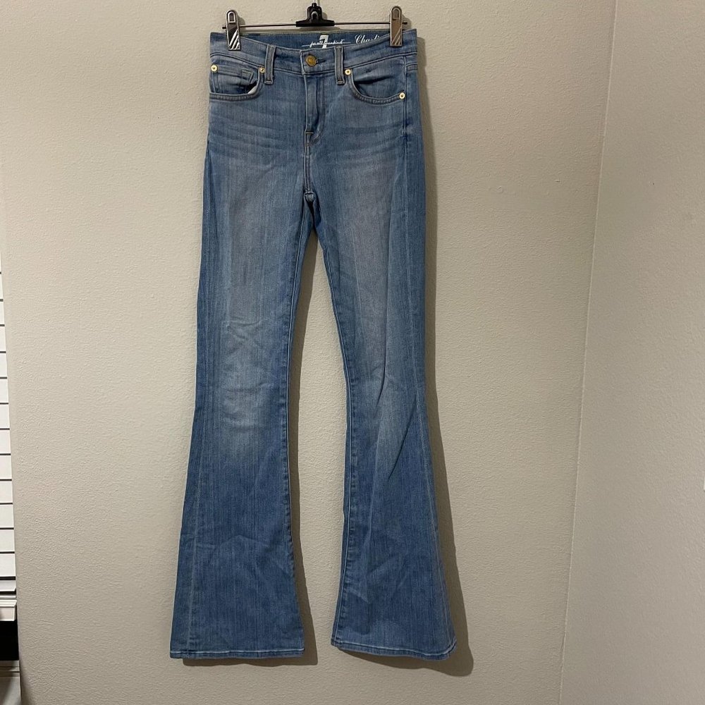 7 for all mankind flare denim jeans charlize 24